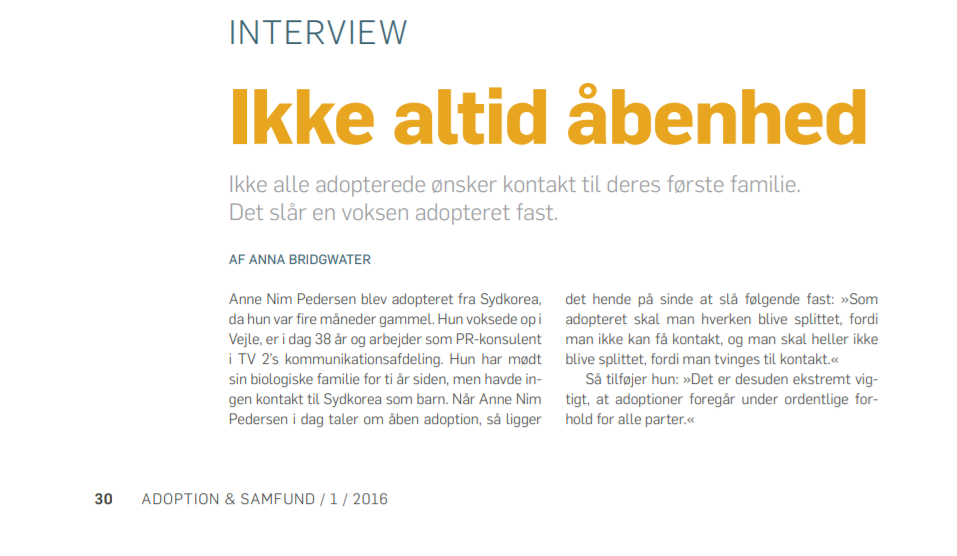 Interview: Ikke altid åbenhed