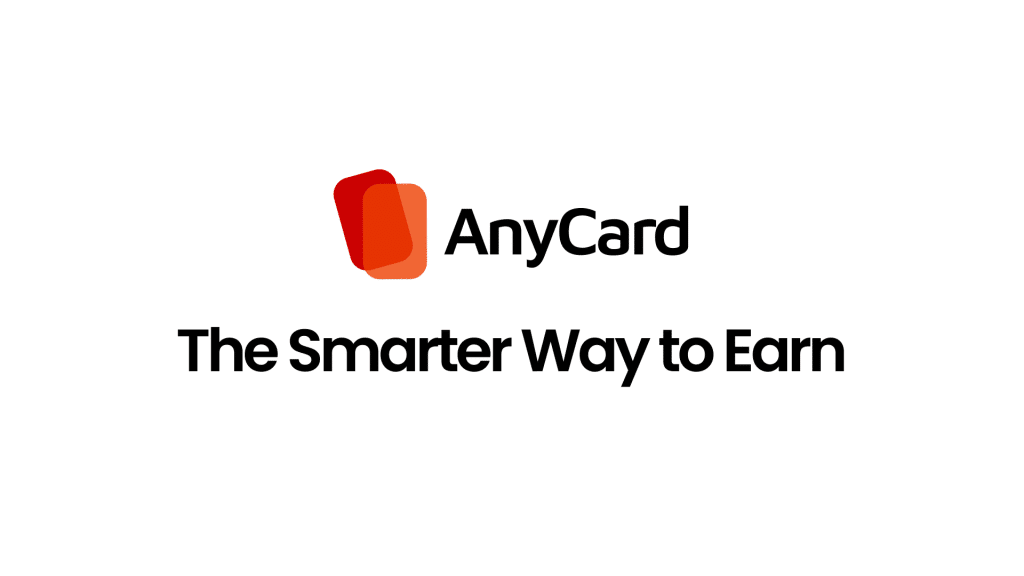 AnyCard logo and motto promoting smarter rewards earning
