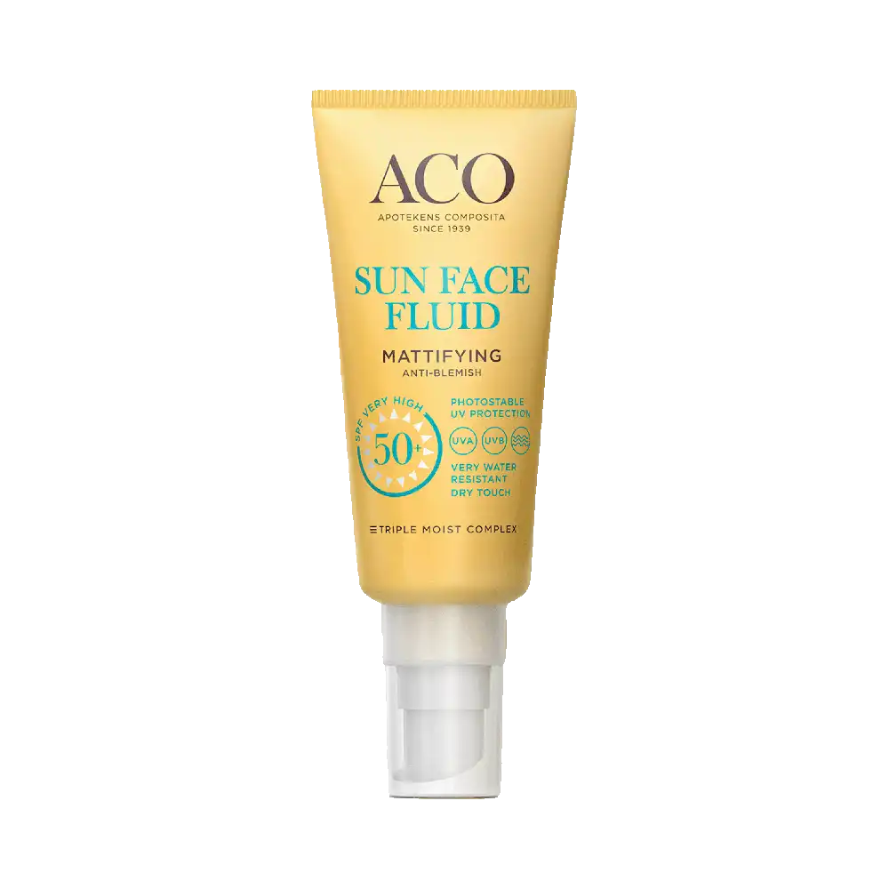 ACO Sun Face Fluid Mattifying Spf 50+, 40 ml