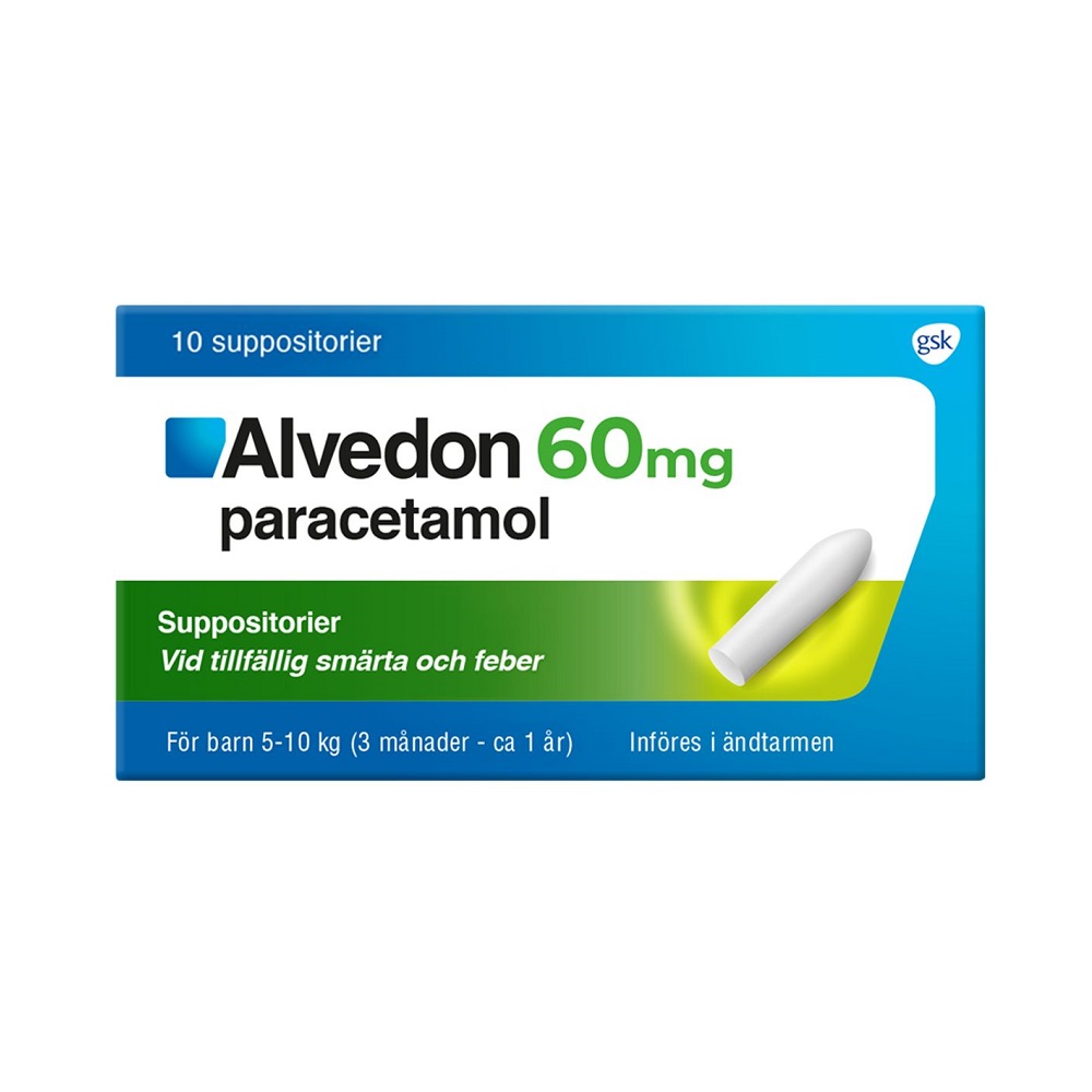 Alvedon 60 mg 10 suppositorier