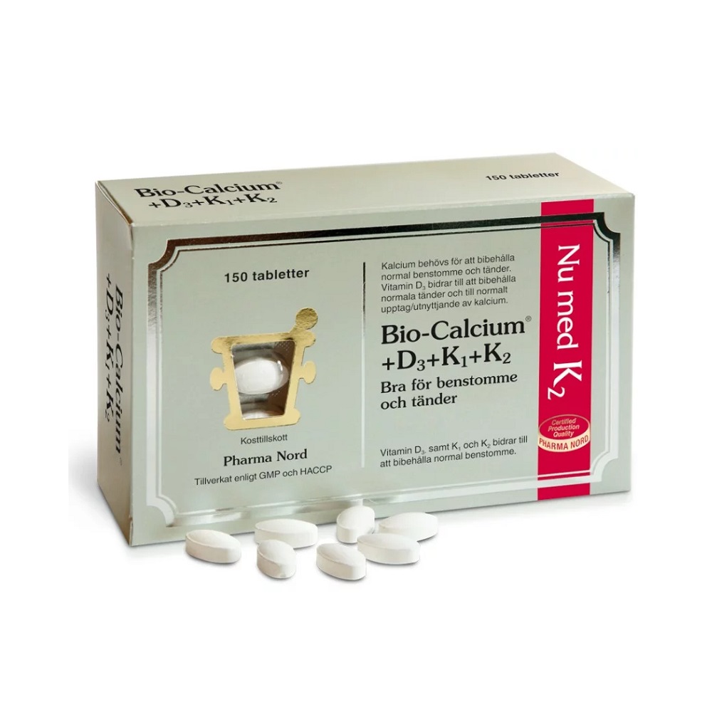 Bio-Calcium +D3+K1+K2 150 tabletter