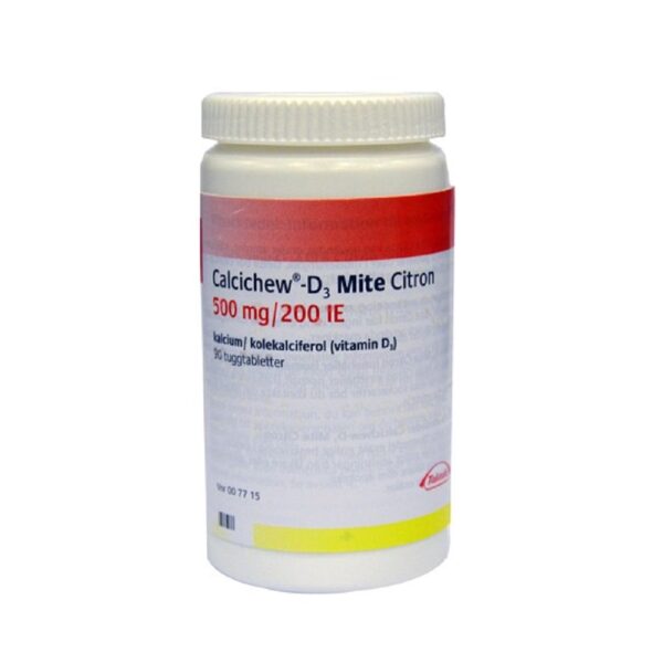 Calcichew D3 Mite Citron tuggtablett 500 mg 200 IE 90 st web