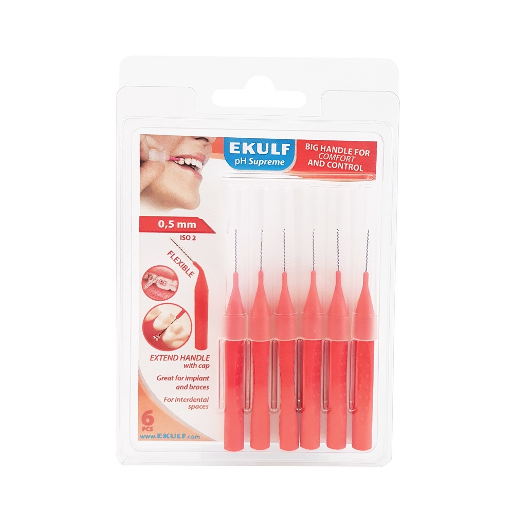 EKULF pH Supreme mellanrumstandborste 0,5 mm 6 st