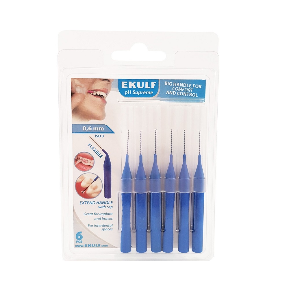 EKULF pH Supreme mellanrumstandborste 0,6 mm 6 st