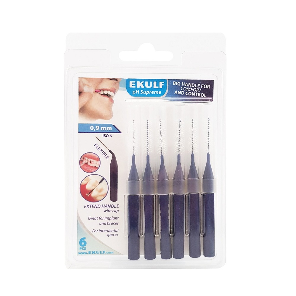 EKULF pH Supreme mellanrumstandborste 0,9 mm 6 st