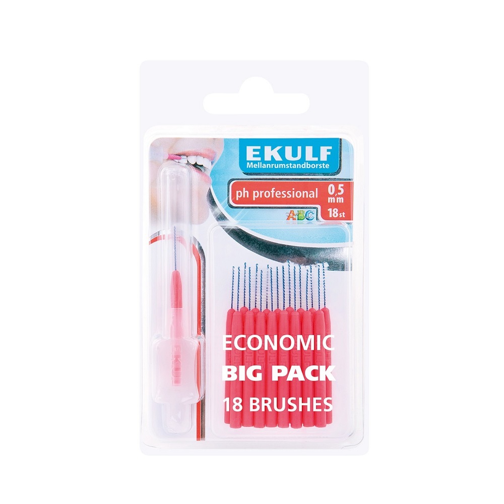 EKULF pH professional mellanrumstandborste 0,5 mm 18 st