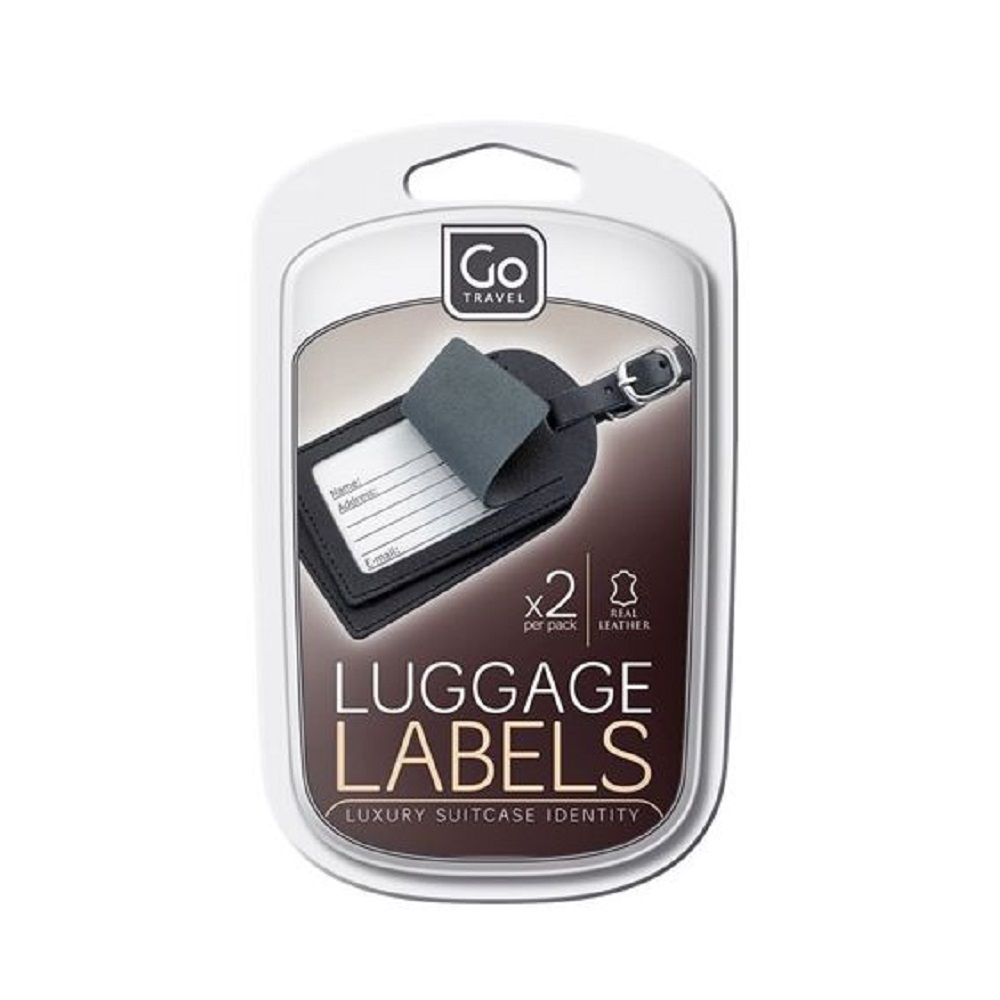Go Travel LUGGAGE LABELS x2 per pack