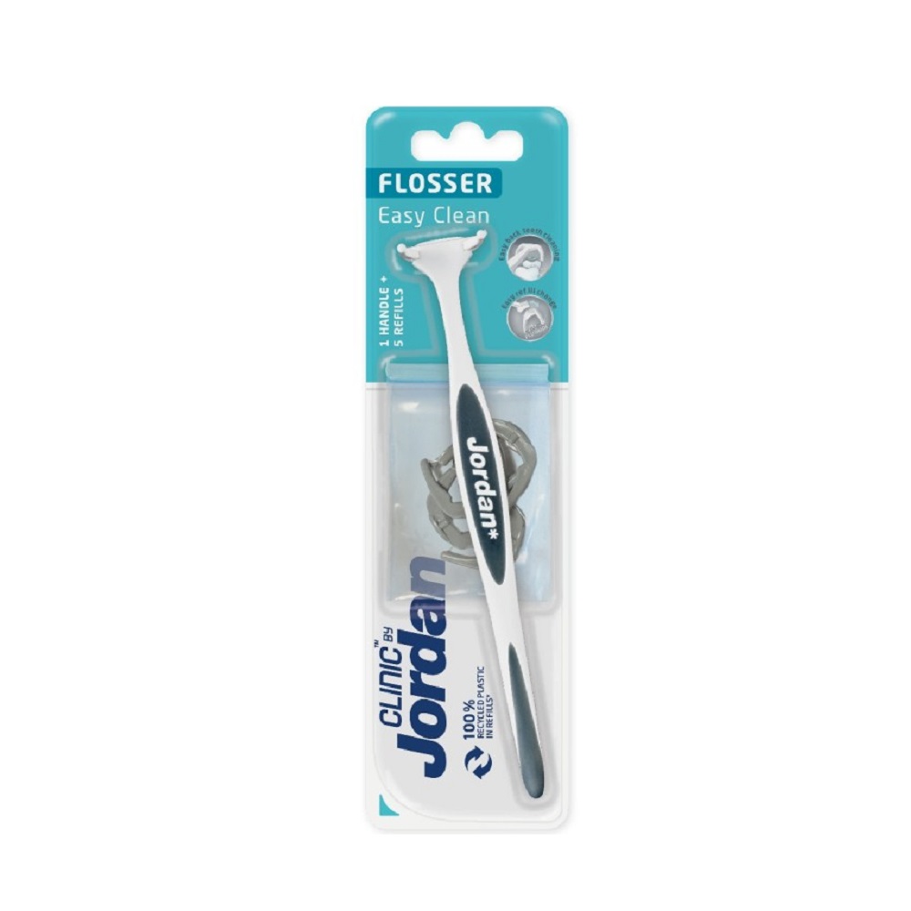 Jordan Clinic FLOSSER Easy Clean 1 Handle + 5 Refills