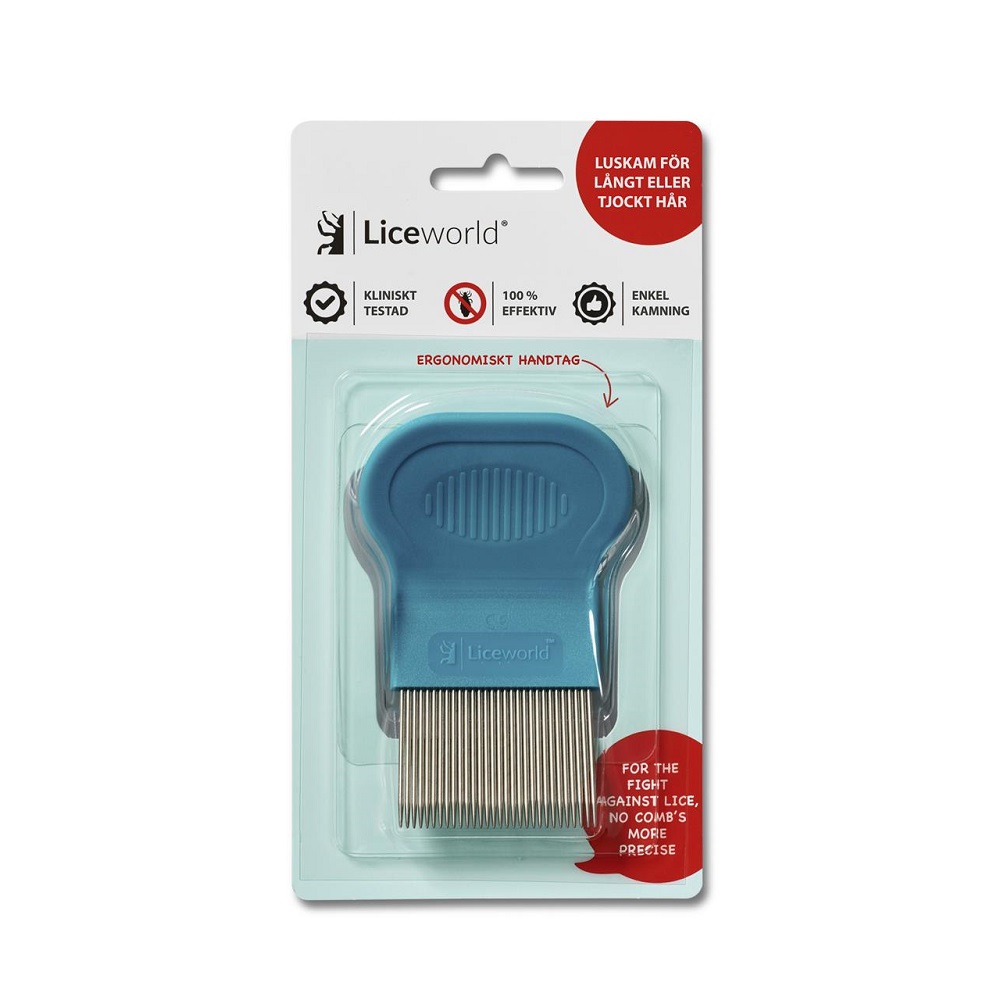 Lice World Luskam metall för långt eller tjockt hår