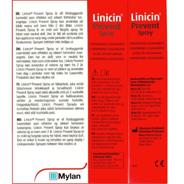 Linicin Prevent Spray 100ml back web