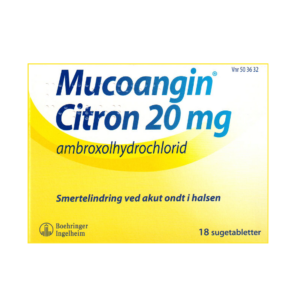 Mucoangin Citron 20 mg 18 sugetabletter Vnr 50 36 32 web