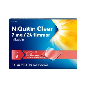 NiQuitin Clear 7 mg 24 timmar 14 depotplaster STEG 3 web 1