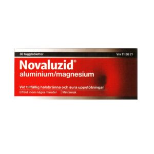 Novaluzid aluminium magnesium Mintsmak 30 tuggtabletter Vnr 11 36 21 web
