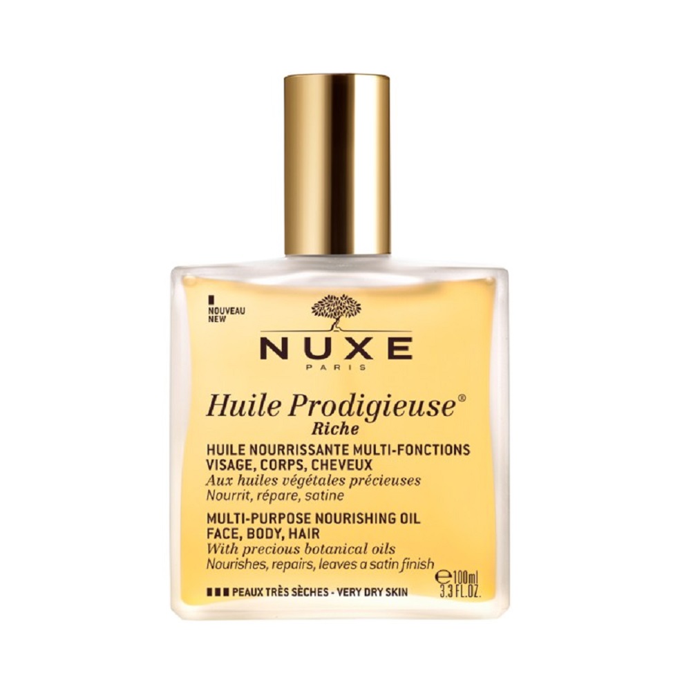 Nuxe Huile Prodigieuse Riche Multi-Purpose Nourishing Oil Face Body Hair 100 ml