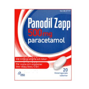 PANODIL ZAPP 500 mg 20 filmdragerade tabletter