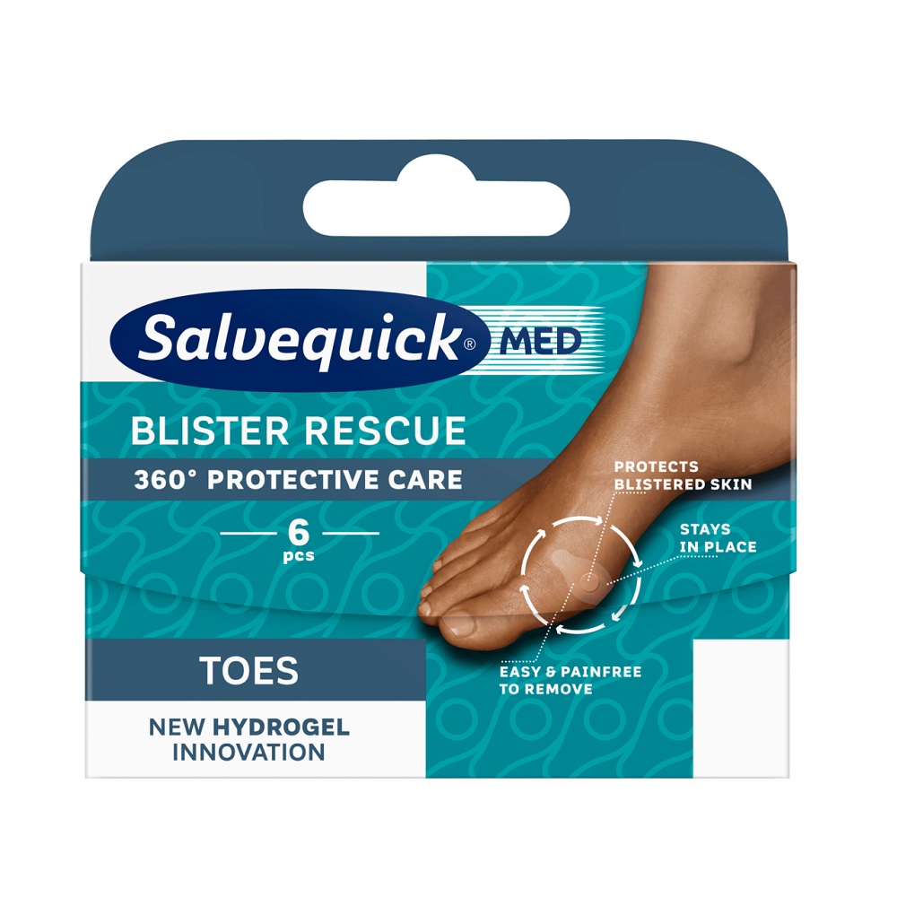 SalvequickMED BLISTER RESCUE TOES skavsårsplåster 6 pcs