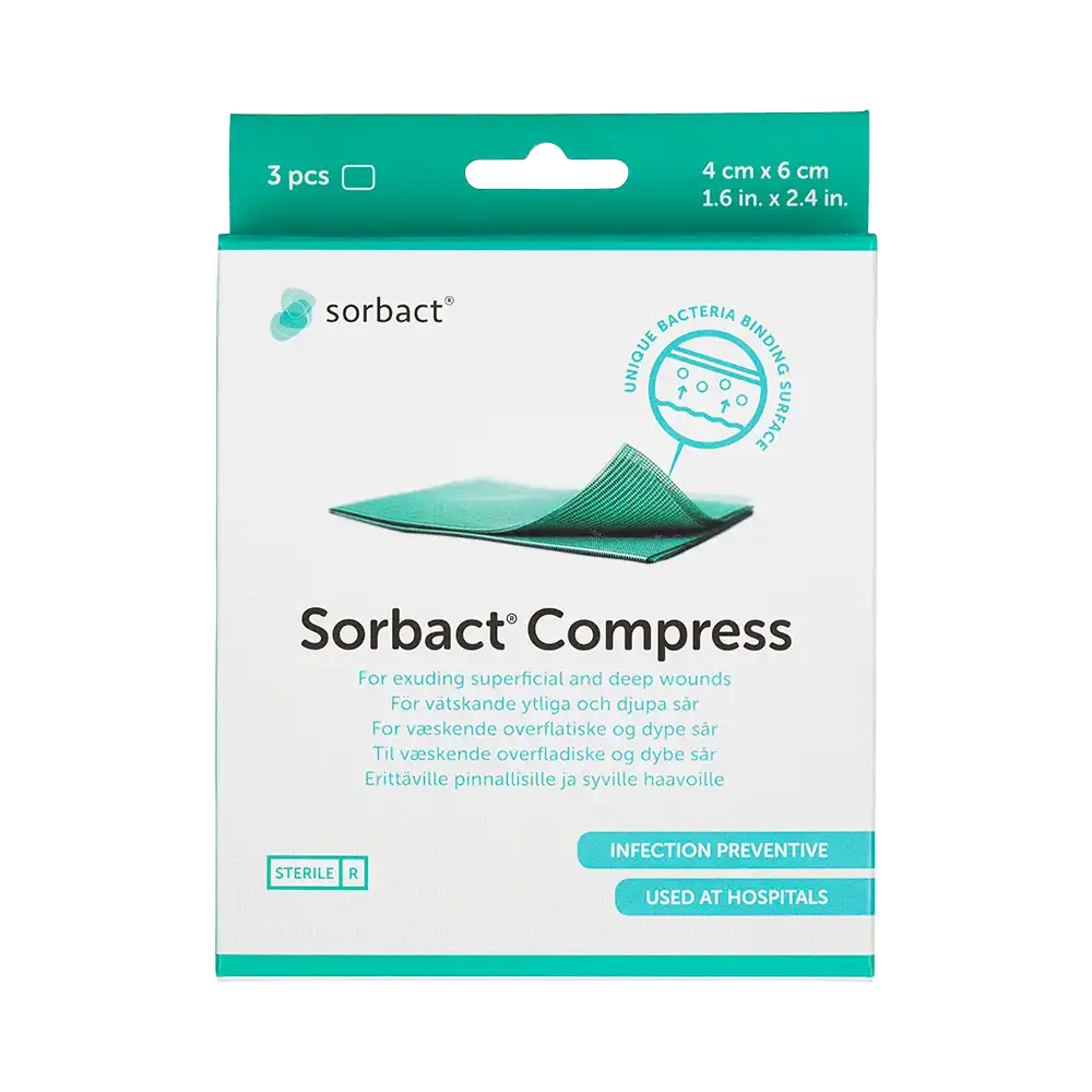 Sorbact Compress 4 cm x 6 cm 3 st
