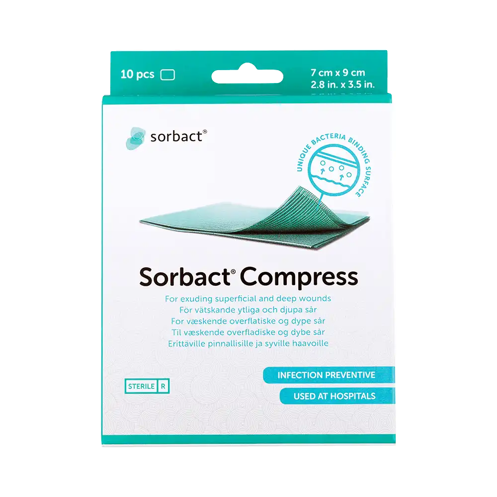 Sorbact Compress 7 cm x 9 cm 10 st