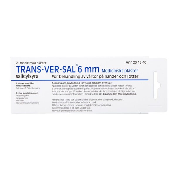 TRANS VER SAL 6 mm 20 medicinska plaster web1