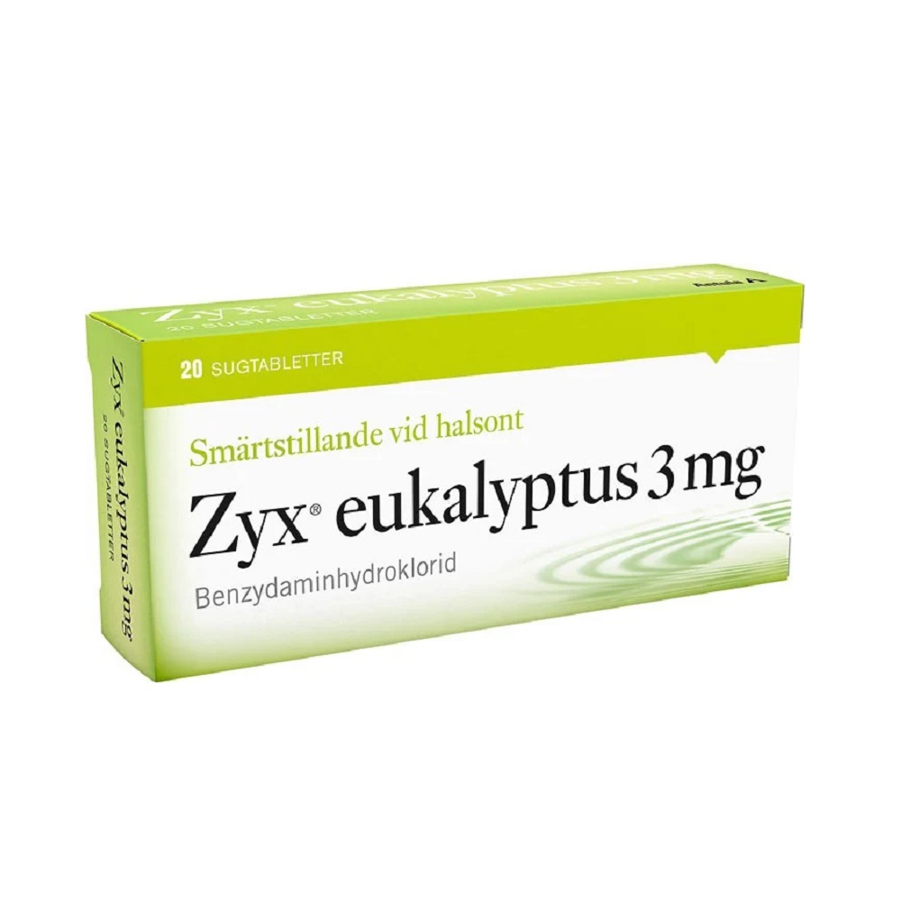 Zyx eukalyptus 3 mg 20 sugtabletter