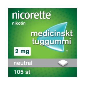 nicorette neutral medicinskt tuggummi 2 mg 105 st web