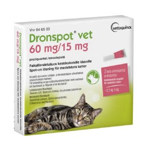 DRONSPOT VET 60 mg 15 mg Spot on Losning for medelstora katter 2 endospipetter web 1