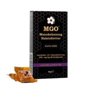 MGO Manukahonung halstabletter Svarta vinbär 300+ 60 g