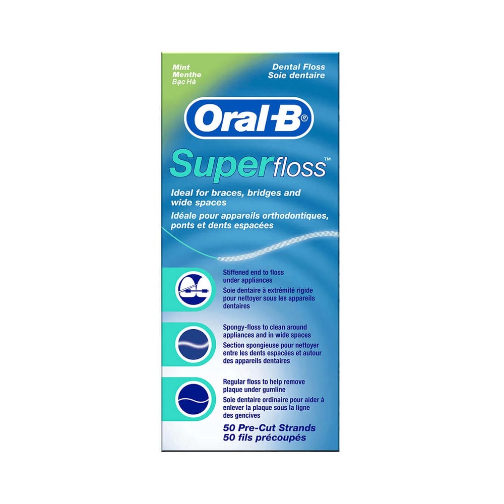 Oral-B Super Floss förskurna tandrengöringstrådar 50 st