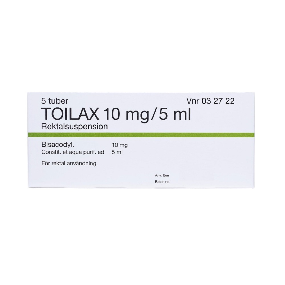 TOILAX 10mg/5ml rektalsuspension 5 tuber