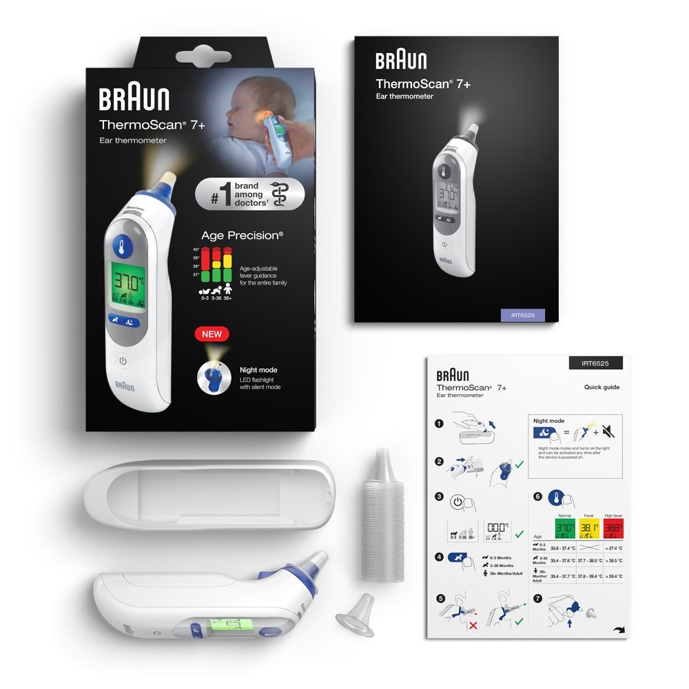 Braun ThermoScan 7+ med Age Precision och nattläge –