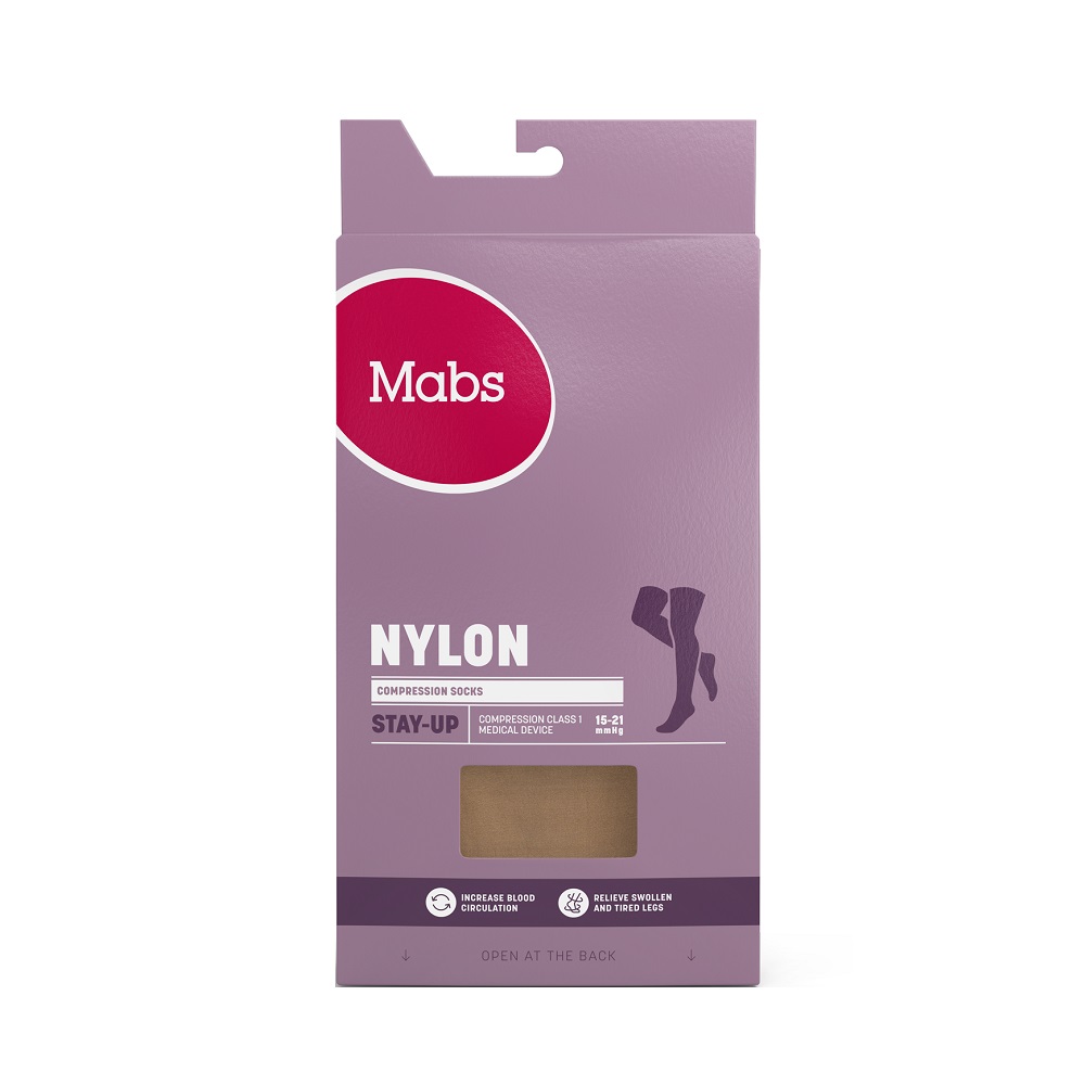 Mabs Nylon Stay-Up Tan L
