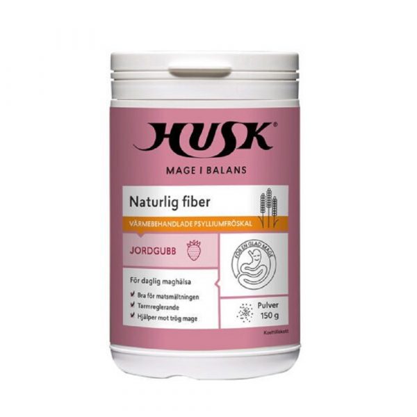 HUSK Mage i Balans Naturlig Fiber JORDGUBB Pulver 150 g