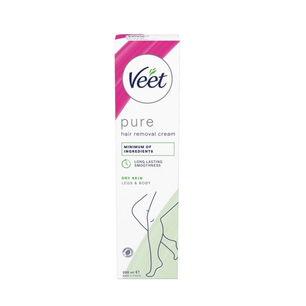 Veet Pure Harborttagningskram Ben Kropp Torr Hud 200 ml web