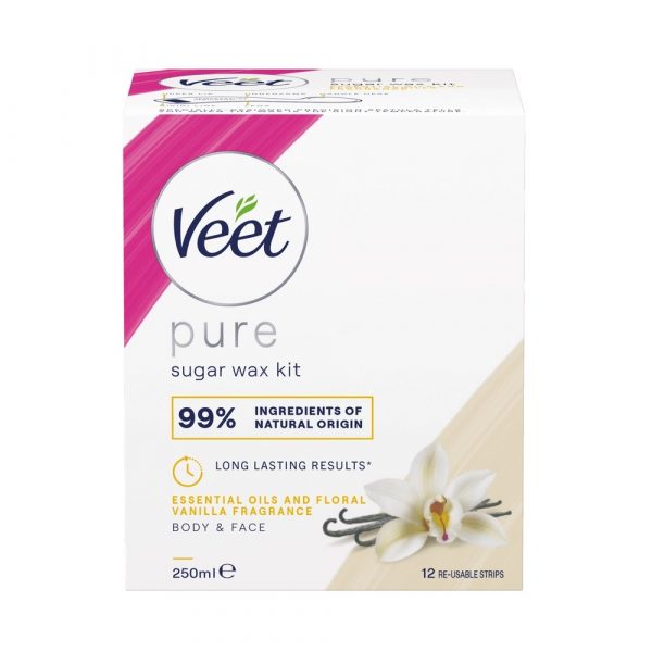 Veet Pure Sugaring Wax Essential Oils Floral Vanilla Fragrance 250 ml web