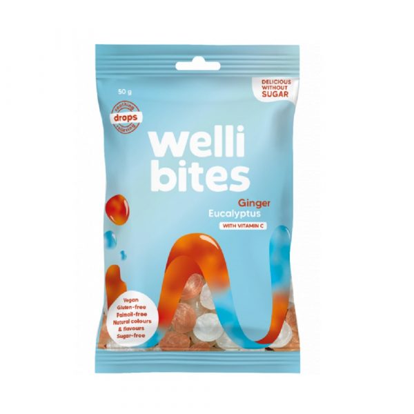 Wellibites DROPS Ginger Eucalyptus 50 g web