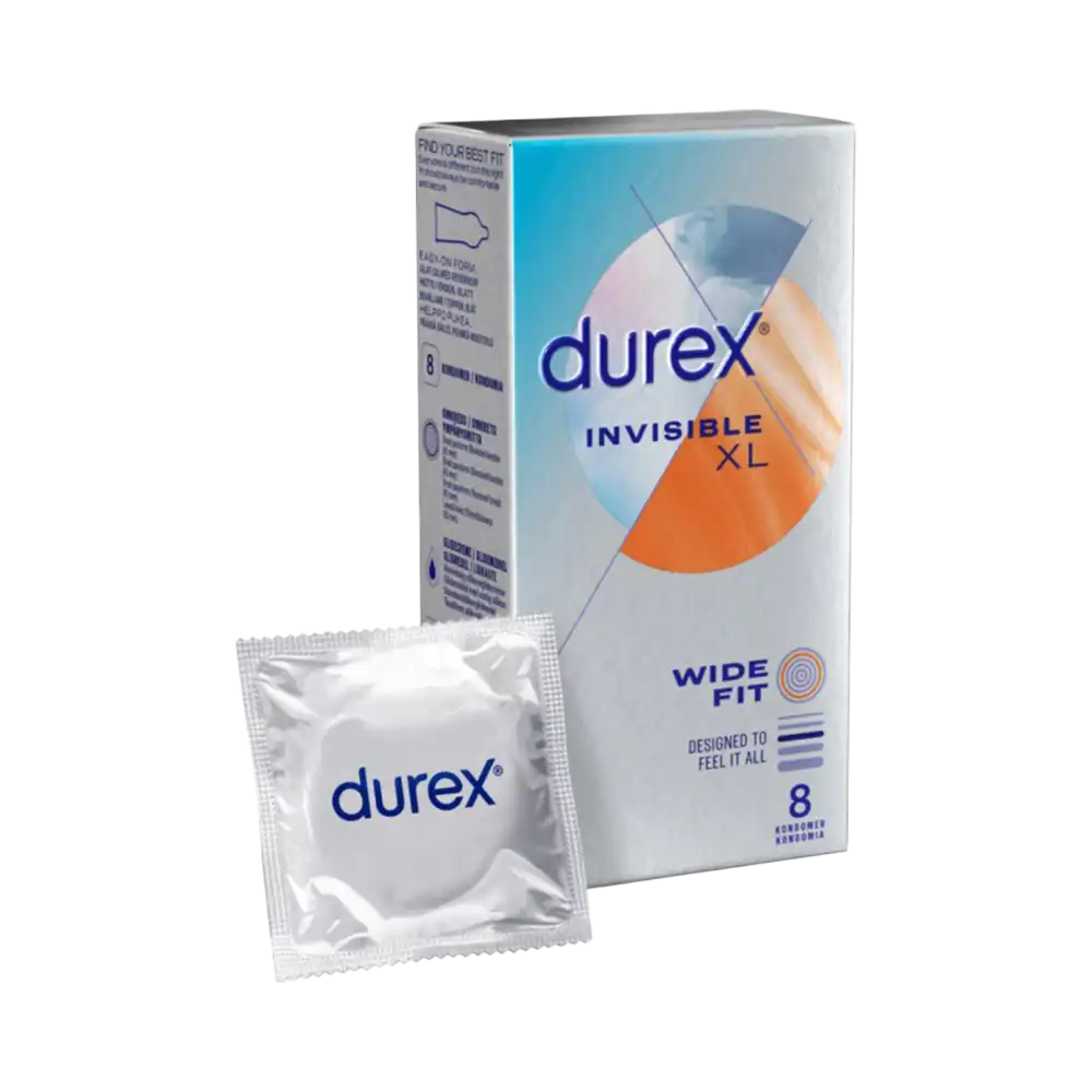 Durex Invisible XL kondomer 8 st