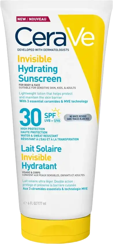 CeraVe Invisible Hydrating Sunscreen SPF30, 177 ml