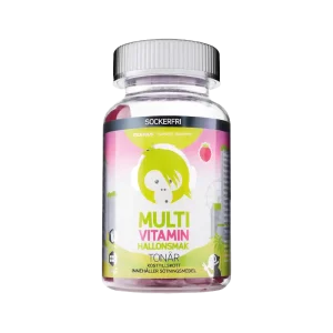 Monkids Multivitamin Sockerfri Tonar Hallon 60 gummies web
