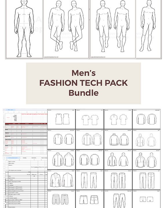 Men's Fashion Tech Pack Templates