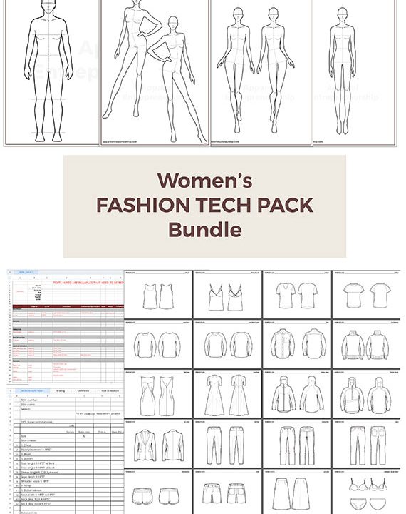 Tech Pack Template Women's Leggings .