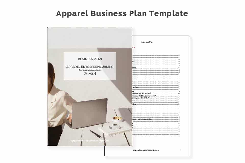 Business Plan Template Apparel Entrepreneurship Business Plan Template Apparel Entrepreneurship