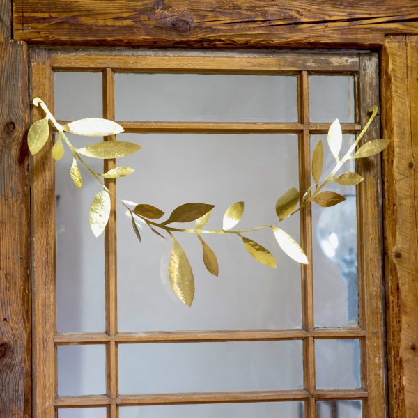 Garland christmas decoration brass door handmade