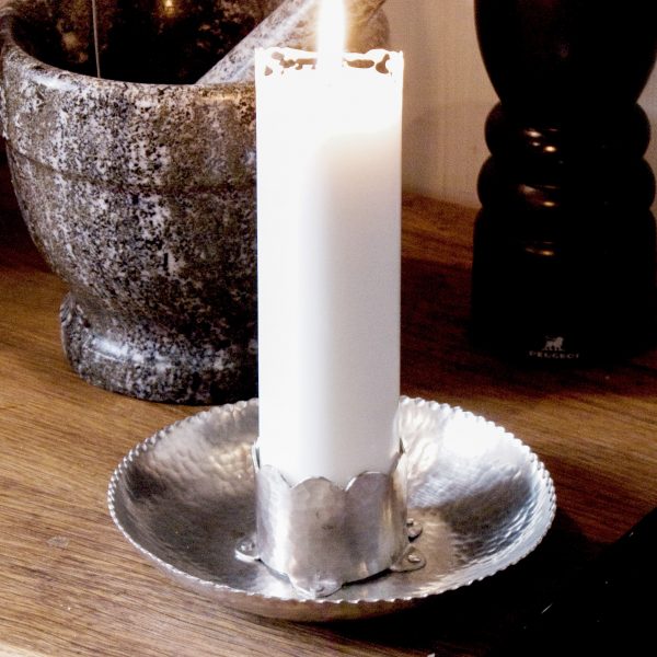 Pearl candleholder pewter handmade