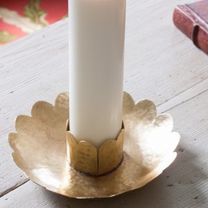 Petal candleholder brass handmade candle light