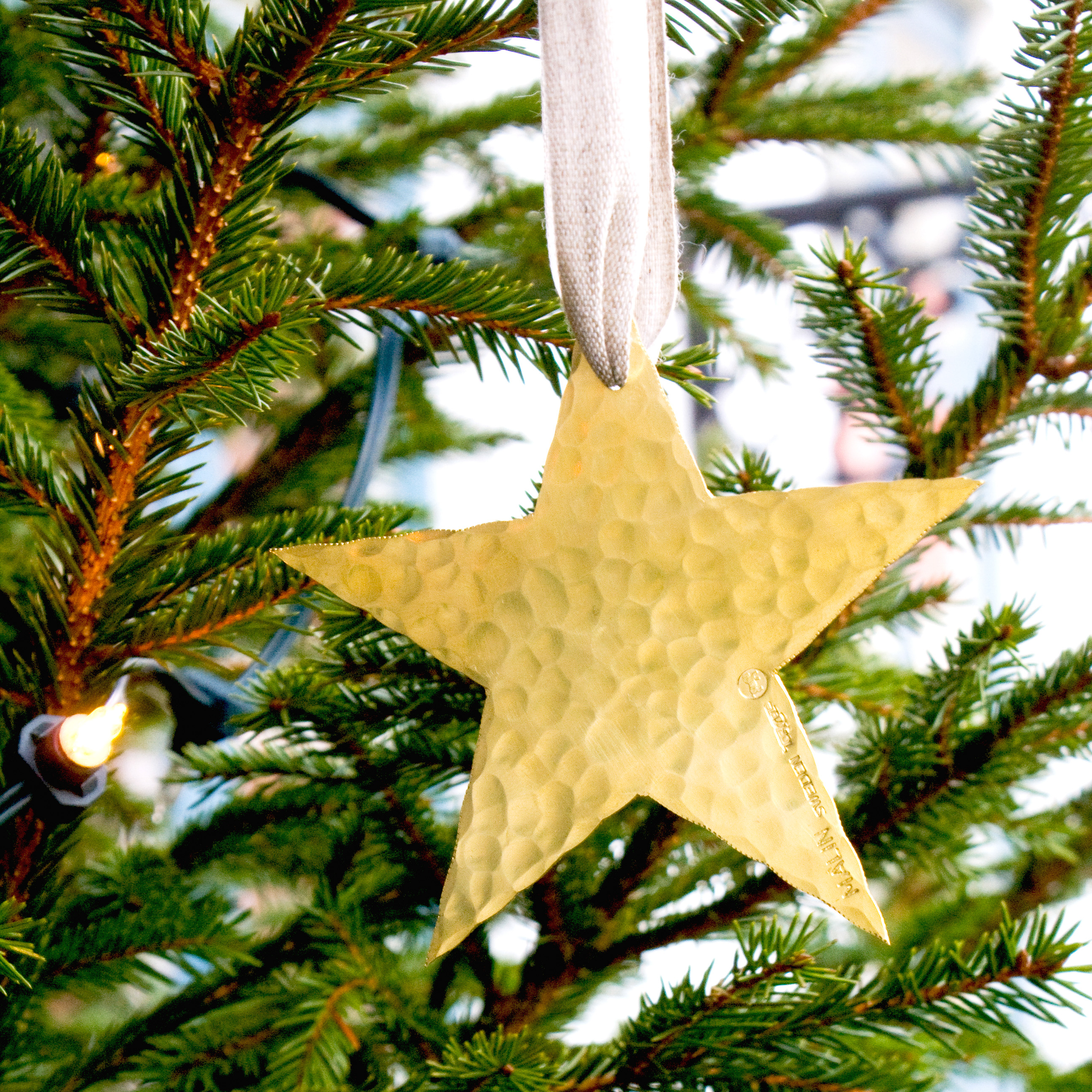 Stars Christmas Decoration Large Appelgren Pewter and Brass
