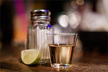 Tequila-shot lemon salt