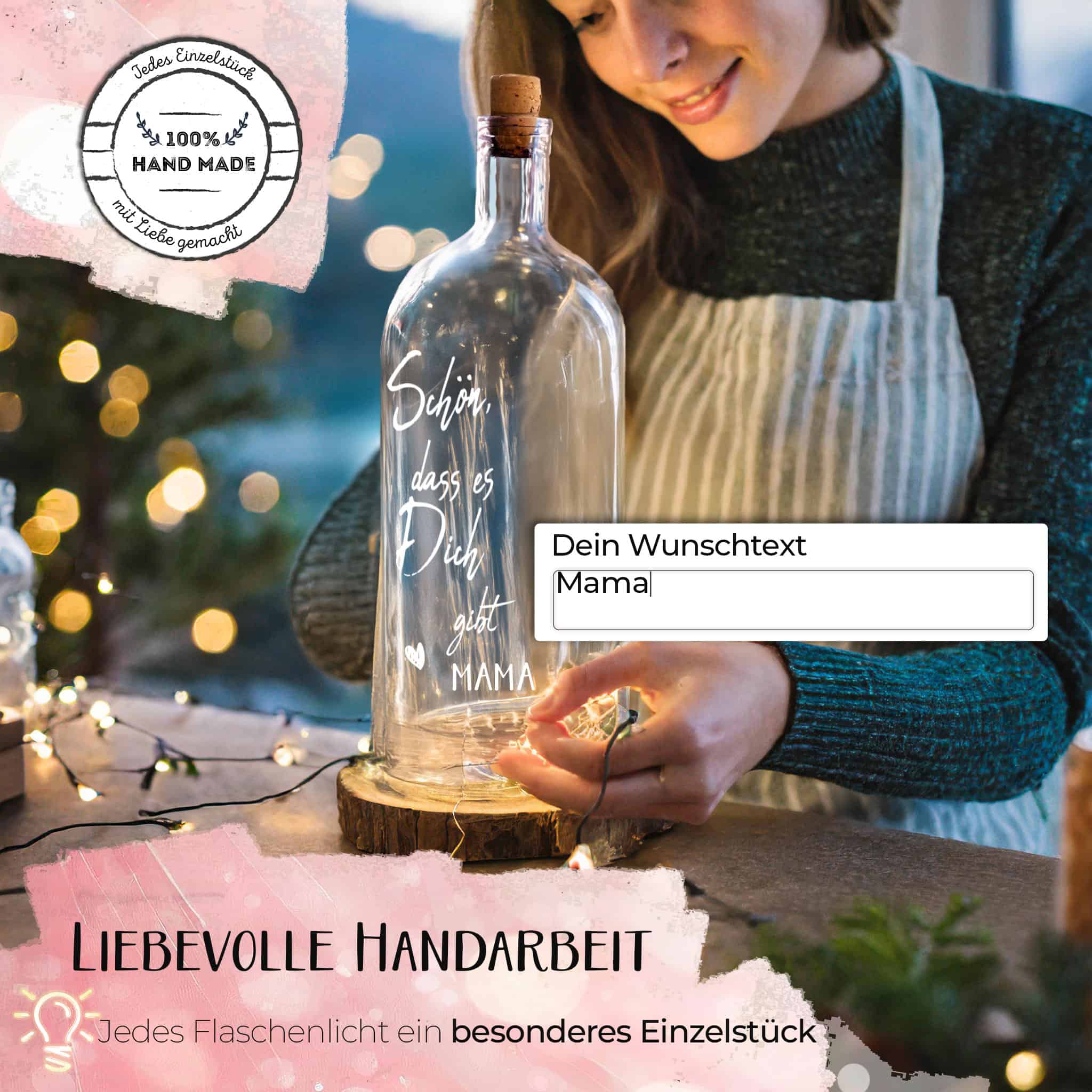 Flaschenlicht Graviert mit Geschenkbox – Bild 7