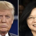 US President-elect Donald Trump (L) and Taiwan President Tsai Ing-wen