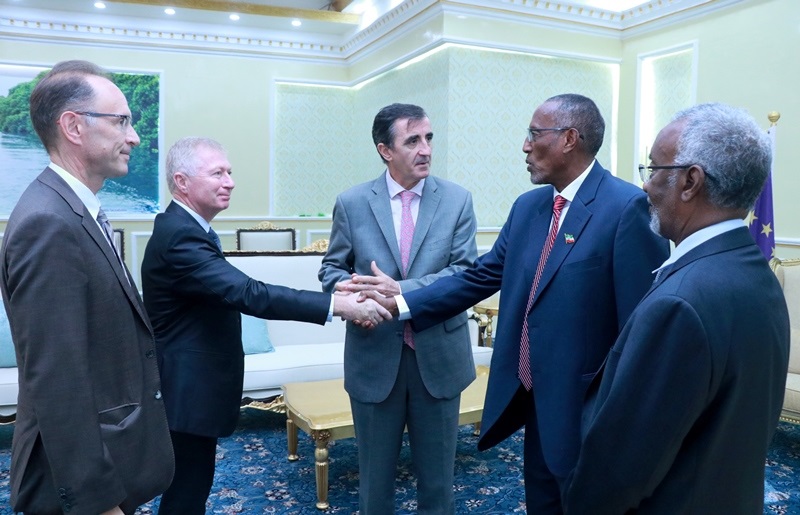Madaxweynaha Somaliland Muuse Biixi oo ku qaabilay Madaxtooyadda Wefdiga Amb. Nicolás Berlanga Martínez. 9 Oct 2019.