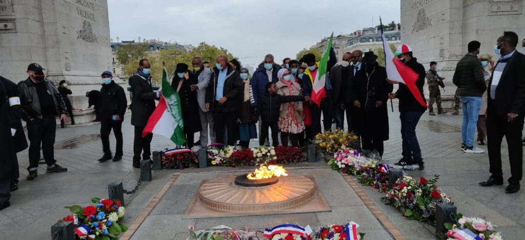 Somaliland Diaspora Community in France and vastly appreciates celebrating memorial of the WW I & WW II Combatants of Somaliland origin for the second time on the Saturday, Oct 17, 2020 in Paris. Image file Araweelo News Network